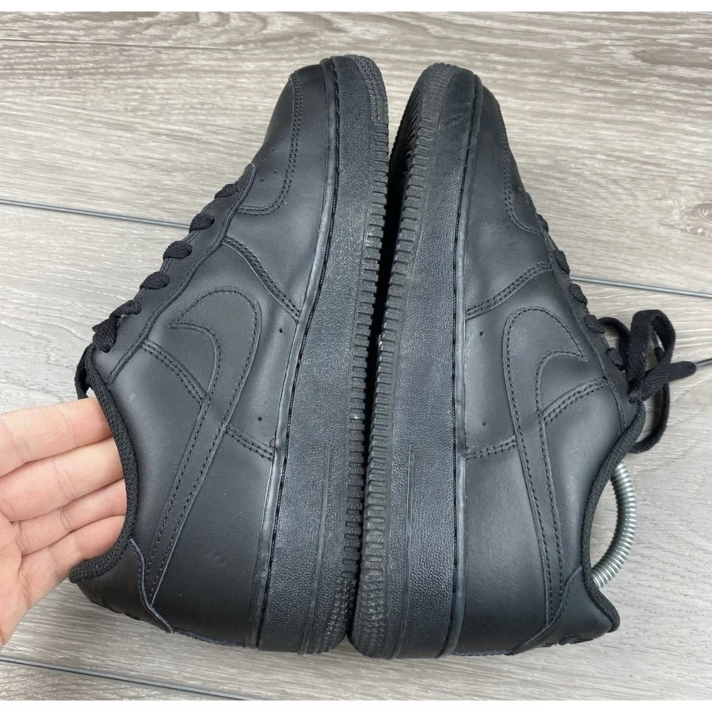 Nike Air Force 1 Low Triple Black Womens 8 6.5Y Sneakers 314192-009 AF1‎